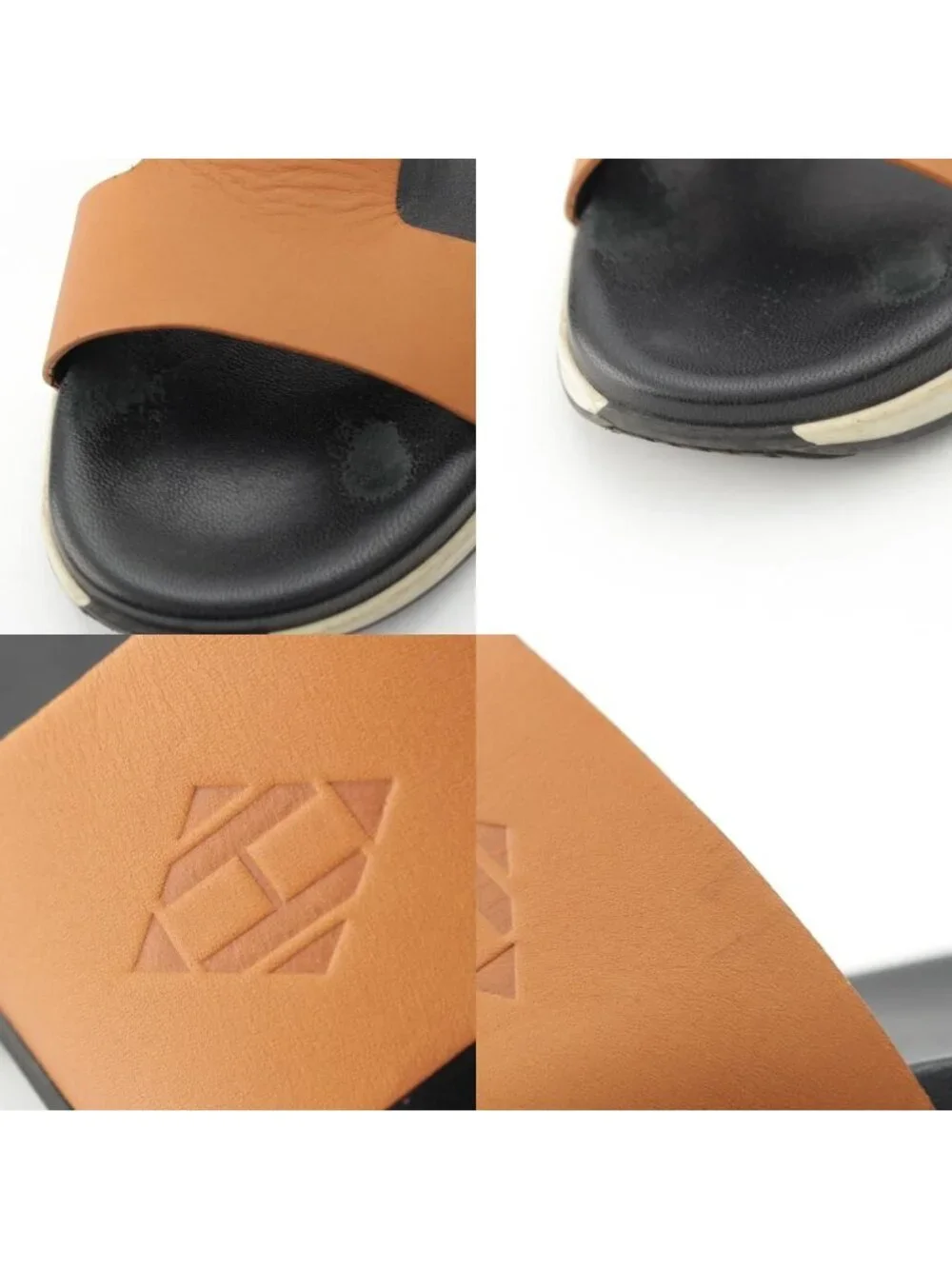 Hermes Varadero Leather Sandals Brown